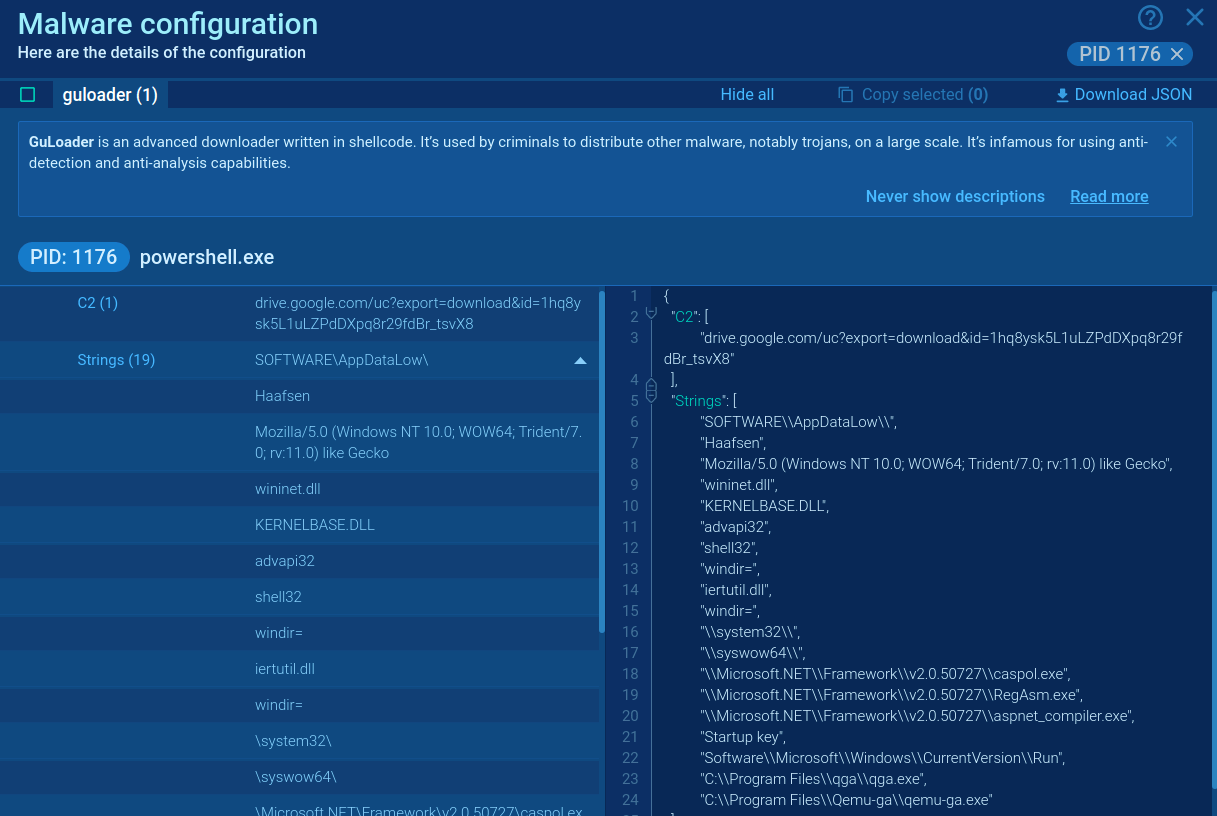 GuLoader analysis in ANY.RUN