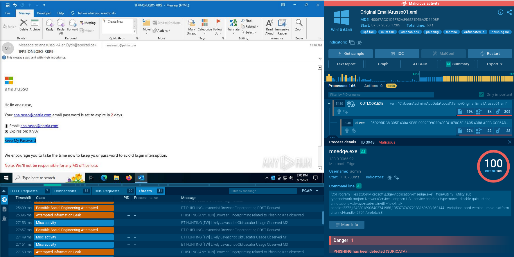 Mamba 2FA malware analysis in the Sandbox
