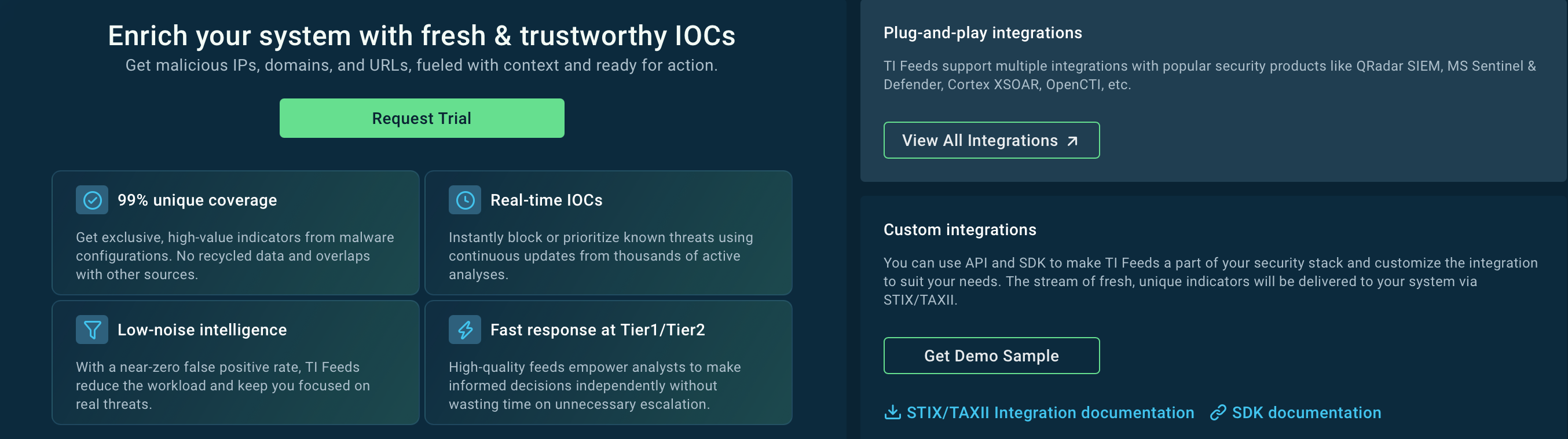 TI Feeds: data & capabilities